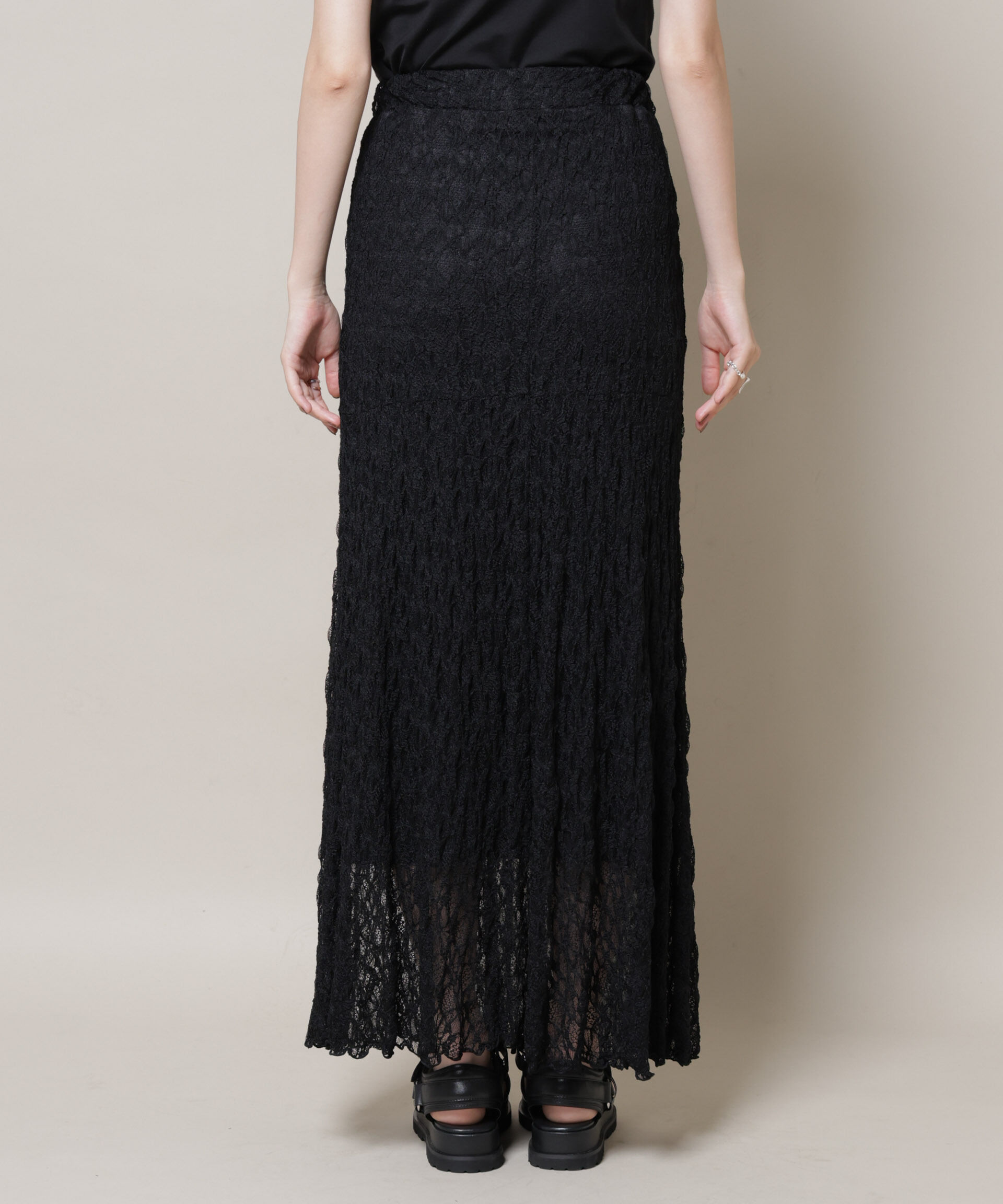 nano･universe「シアーレースフレアスカート(セットアップ可)」|スカート|