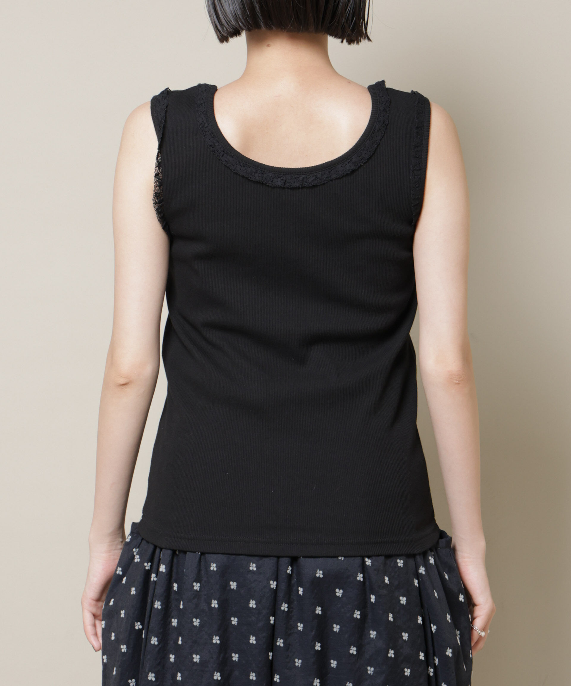 nano･universe「レーストリミングタンクトップ」|Tシャツ・カットソー|