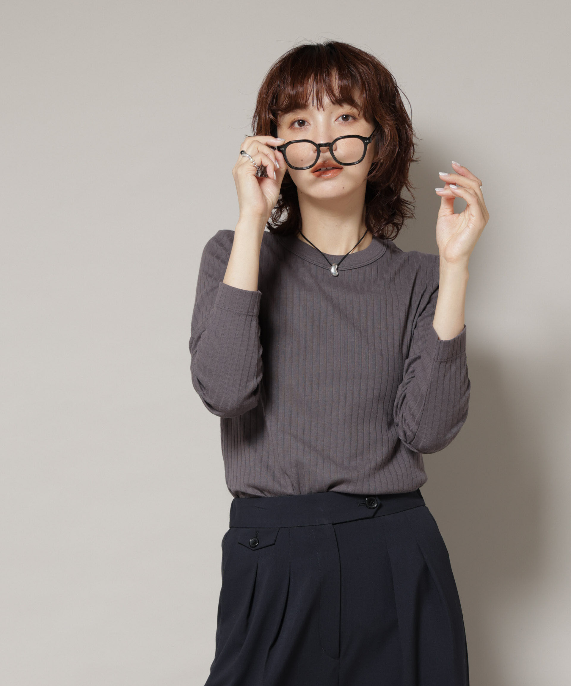 nano･universe「Anti Soaked(Ｒ) 汗染み防止リブロンＴ」|Tシャツ・カットソー|