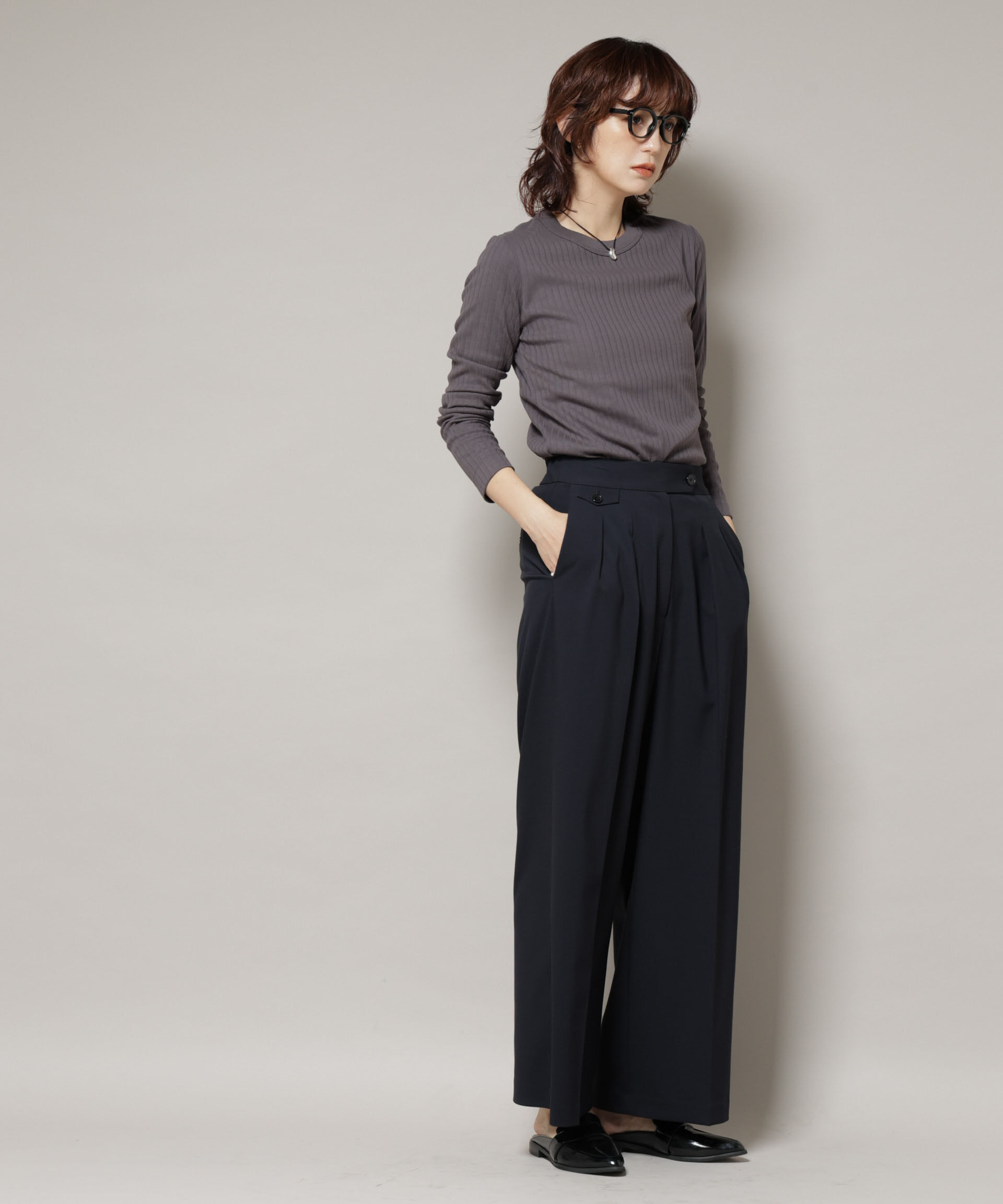 nano･universe「Anti Soaked(Ｒ) 汗染み防止リブロンＴ」|Tシャツ・カットソー|