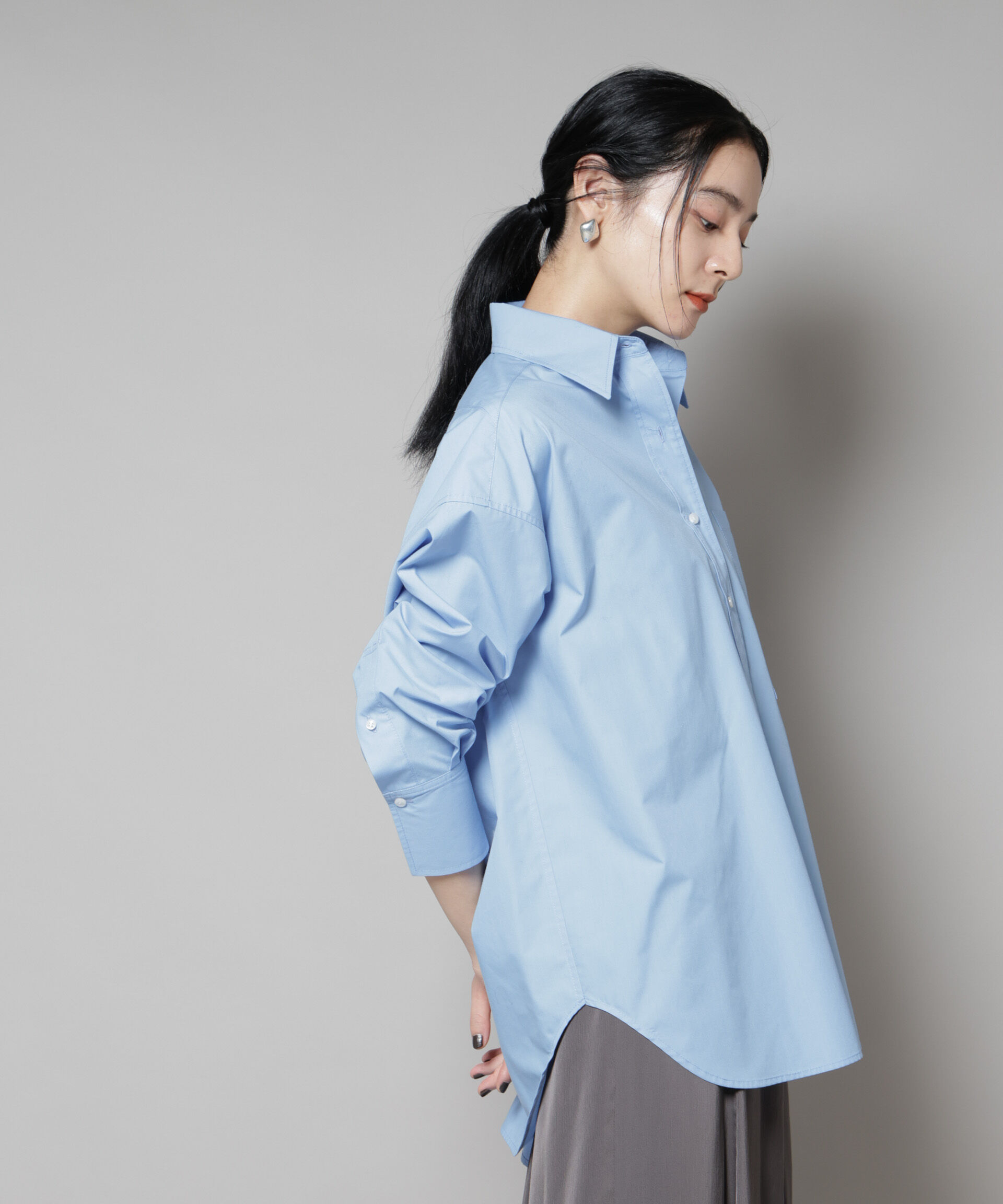 nano･universe「バッククロスオーバーシャツ」|シャツ・ブラウス|