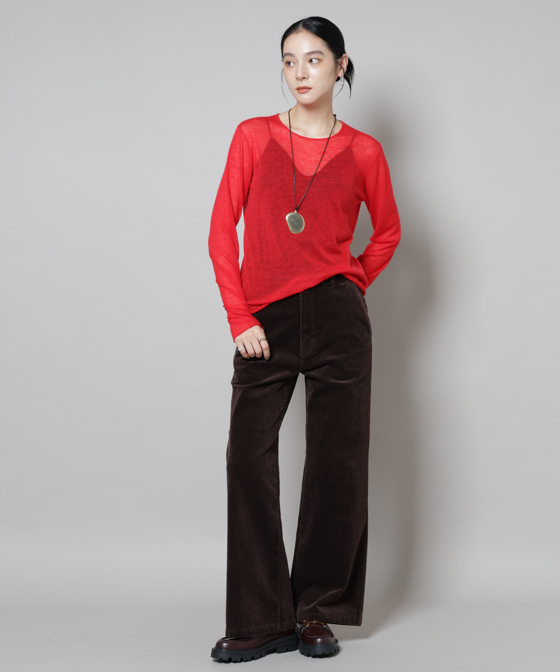 nano･universe「スイビウールクルーネックニットプルオーバー」|ニット・セーター|