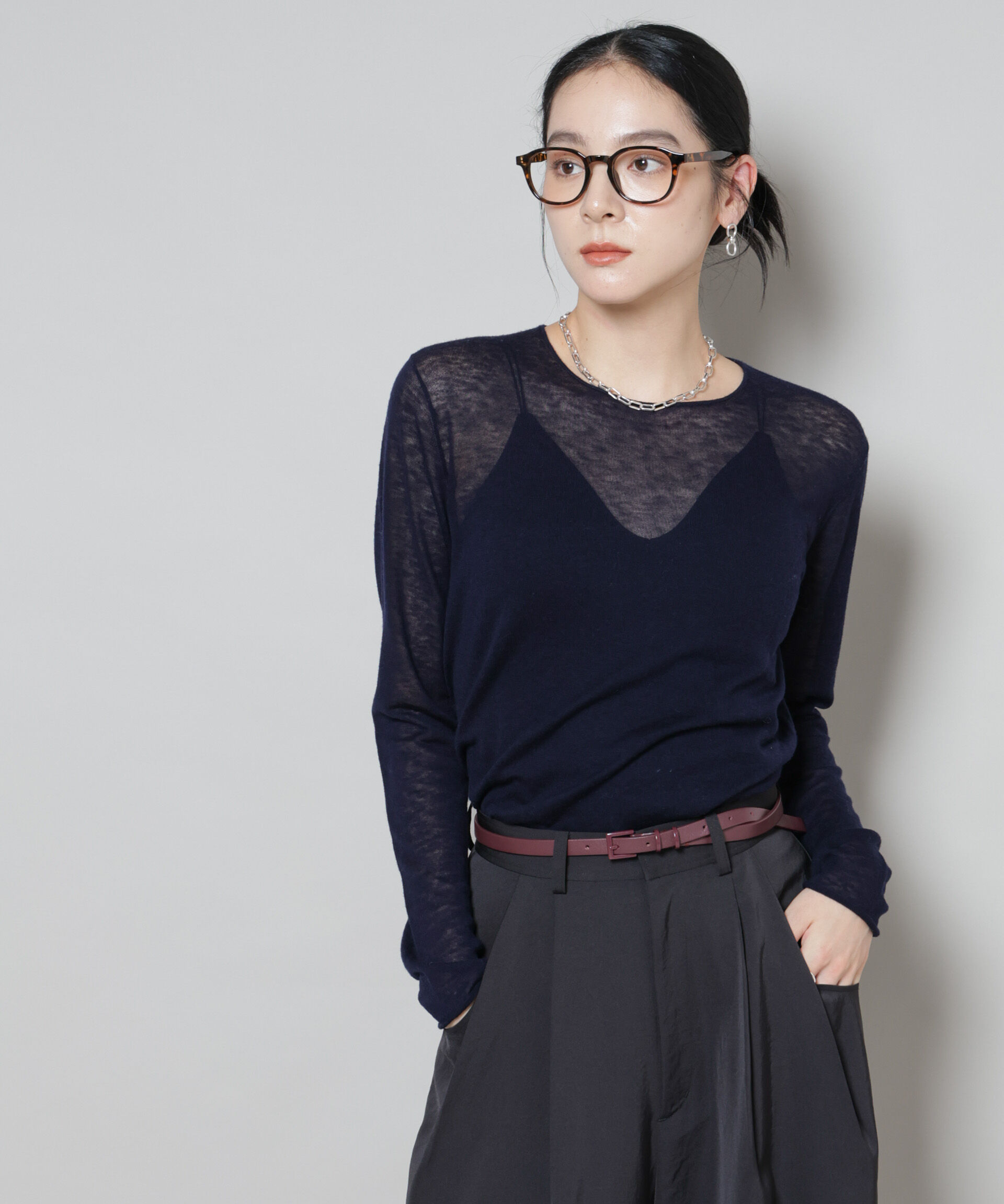 nano･universe「スイビウールクルーネックニットプルオーバー」|ニット・セーター|