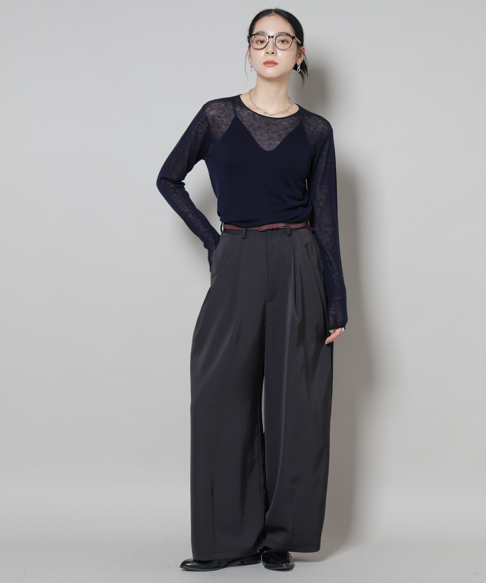 nano･universe「スイビウールクルーネックニットプルオーバー」|ニット・セーター|