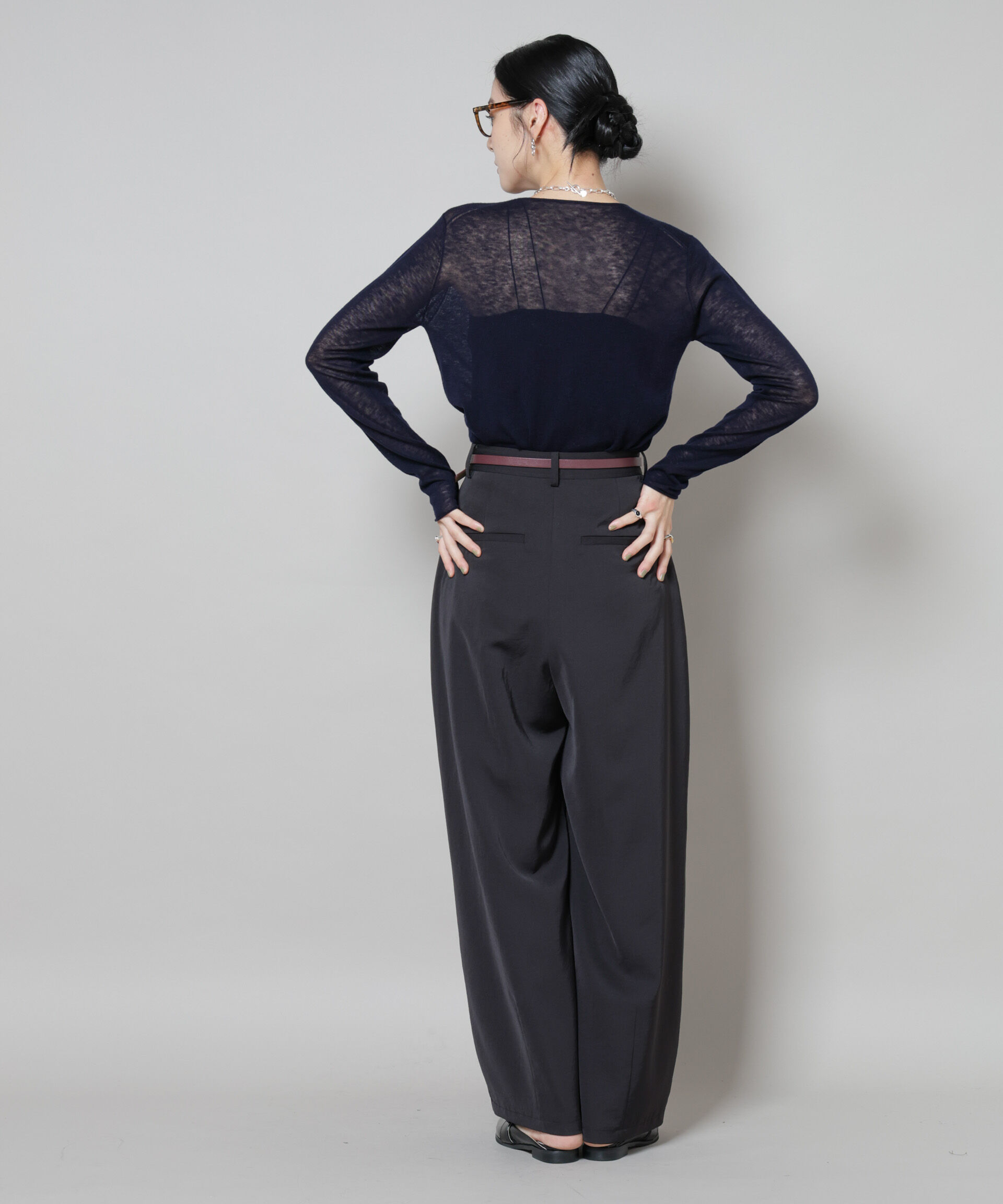 nano･universe「スイビウールクルーネックニットプルオーバー」|ニット・セーター|