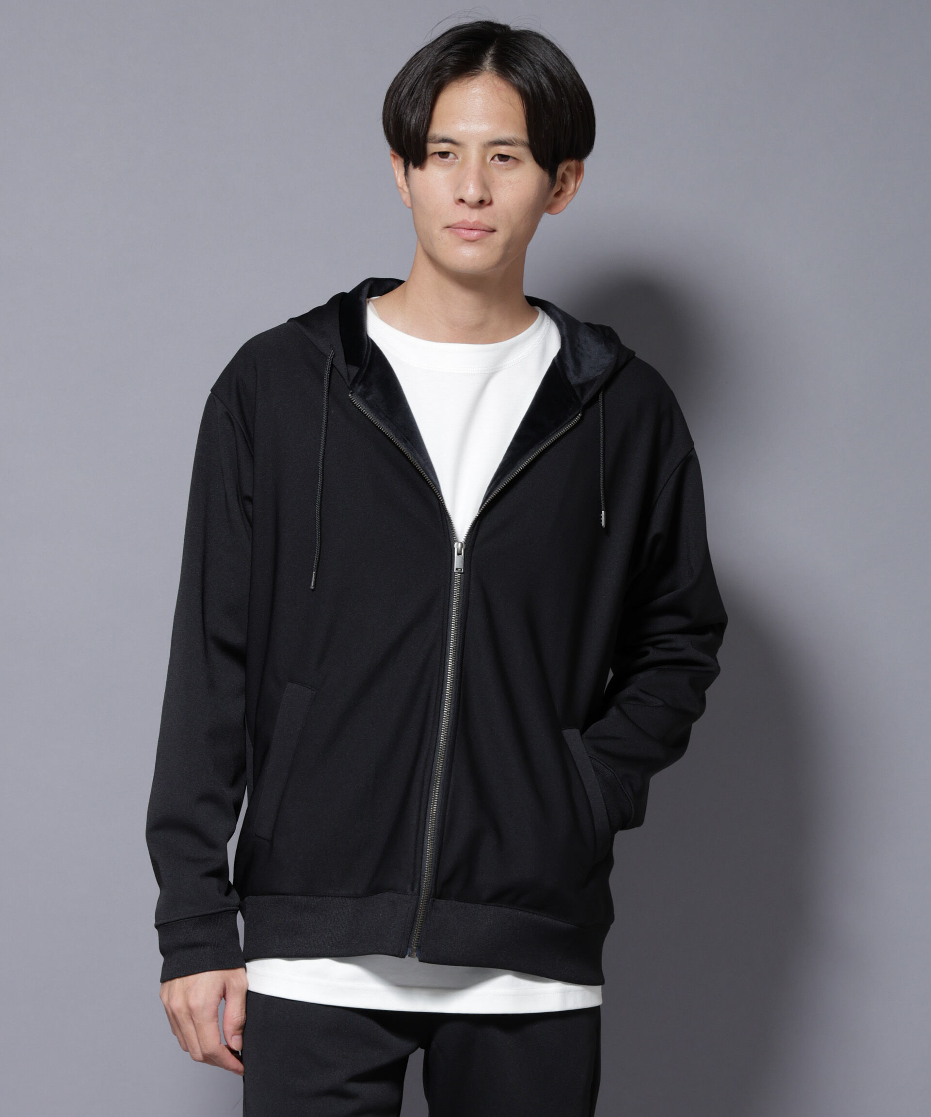 nano･universe「｢MC｣coveross(R) フリースボンディングジップアップパーカー」|Tシャツ・カットソー|