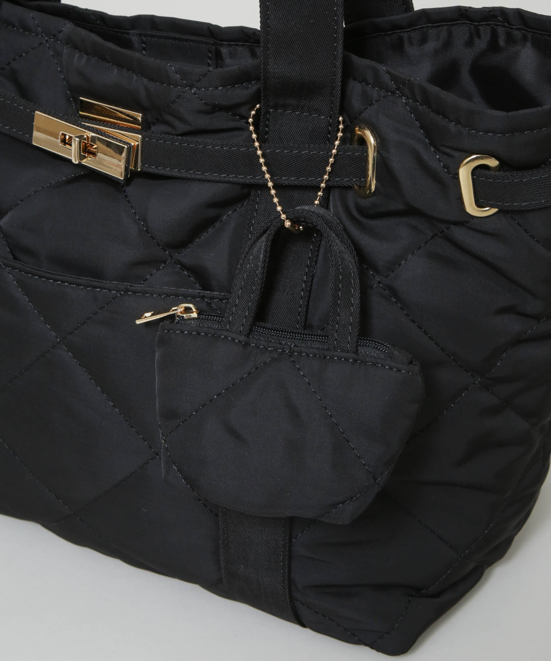 nano･universe「ミニバッグ付きキルティングトートバッグ」|ショルダー・メッセンジャー|