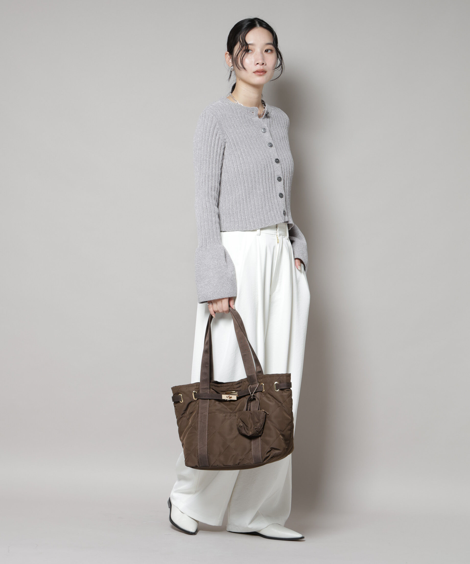 nano･universe「ミニバッグ付きキルティングトートバッグ」|ショルダー・メッセンジャー|