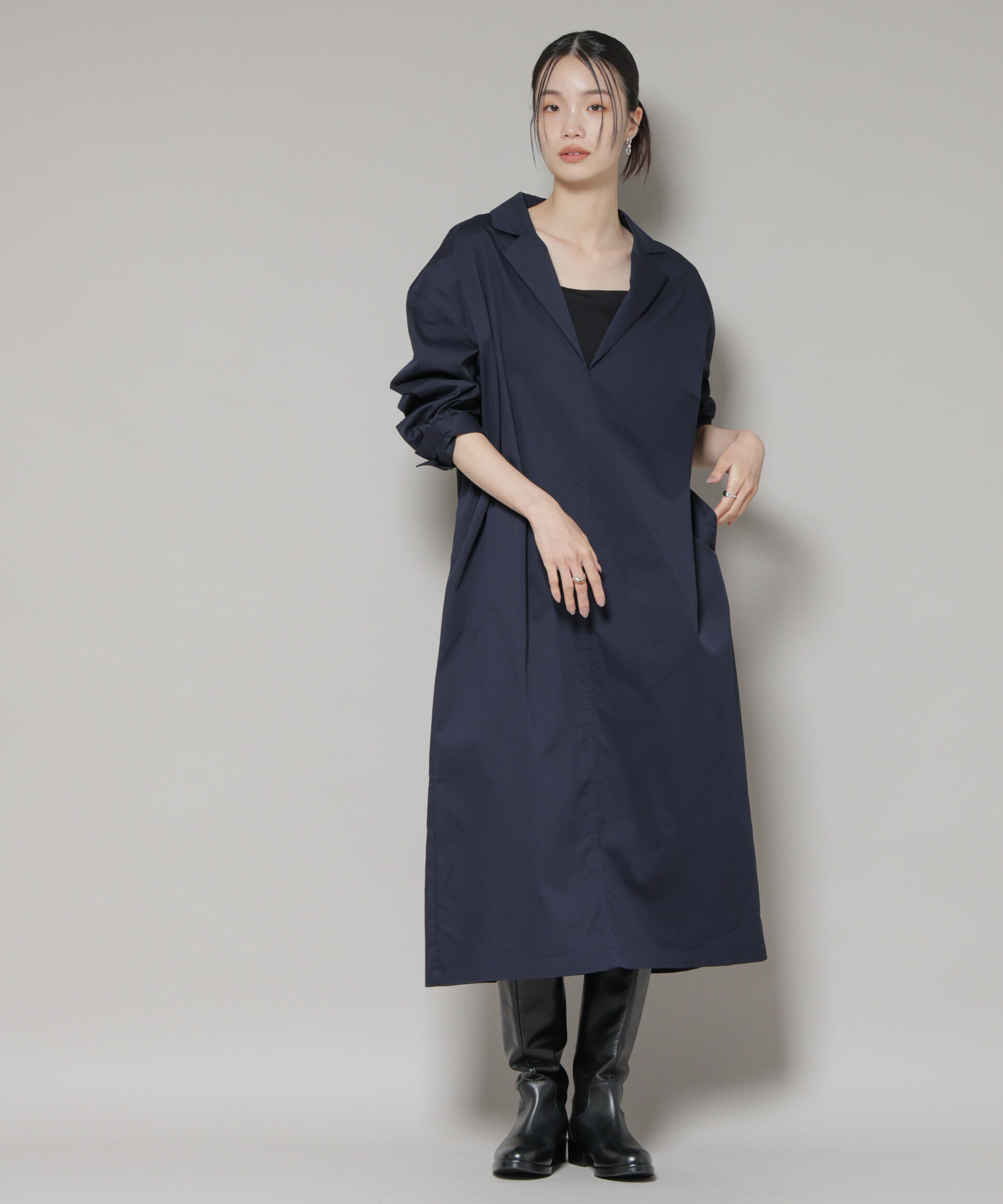 nano･universe「テーラードカラーロングワンピース」|ワンピース|