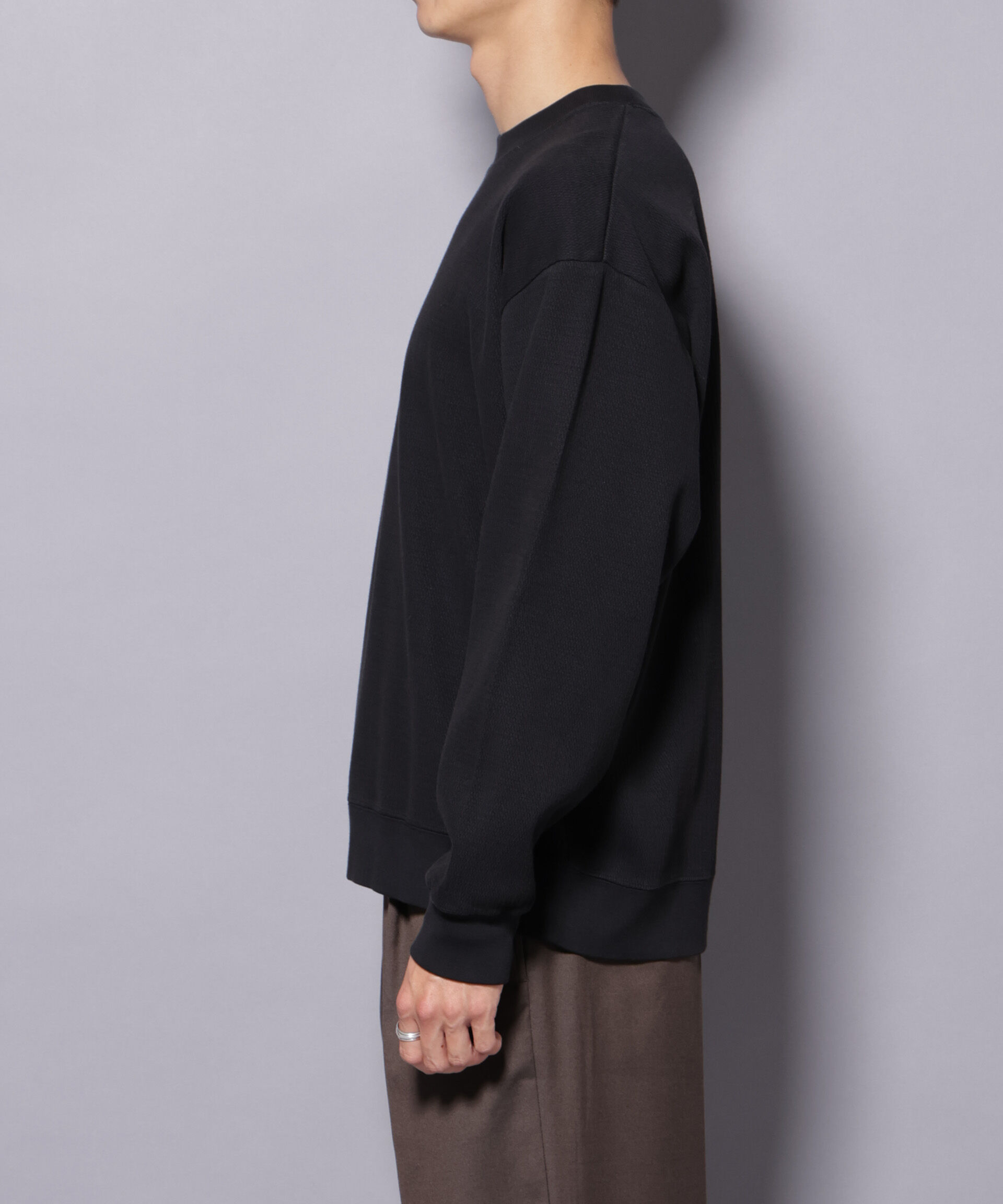 nano･universe「コットンガーメントダイサーマルクルーネックプルオーバー」|Tシャツ・カットソー|