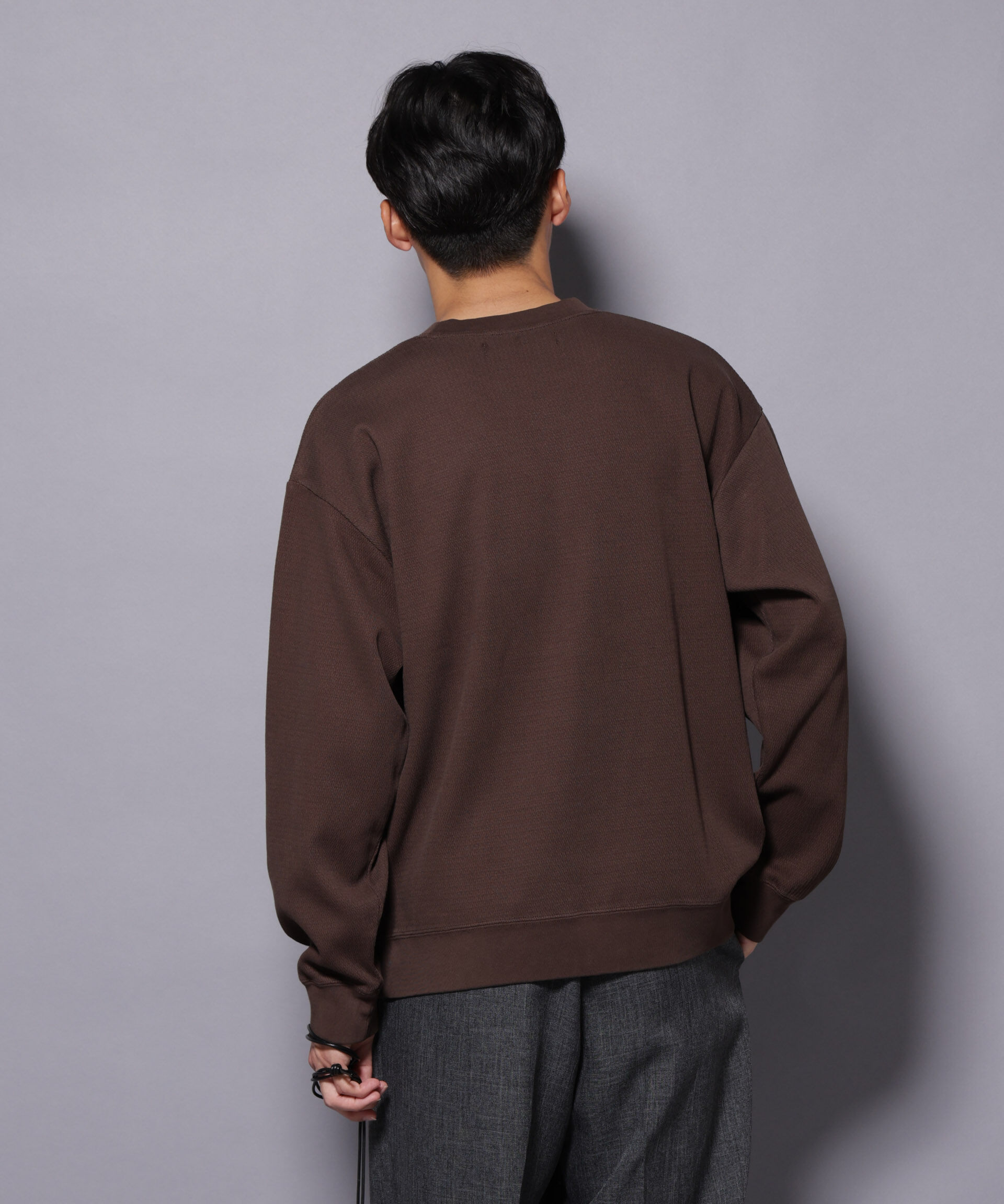 nano･universe「コットンガーメントダイサーマルクルーネックプルオーバー」|Tシャツ・カットソー|