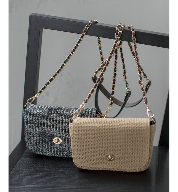 組曲「フラップミニショルダー バッグ」|ショルダー・メッセンジャー|ベージュ系