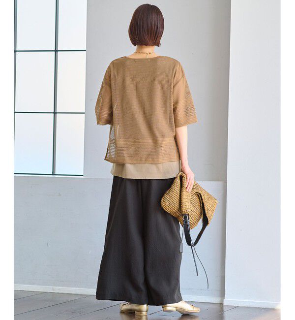 自由区「【洗える・XSサイズあり】テンセルリネンデニムワイド パンツ」|その他|