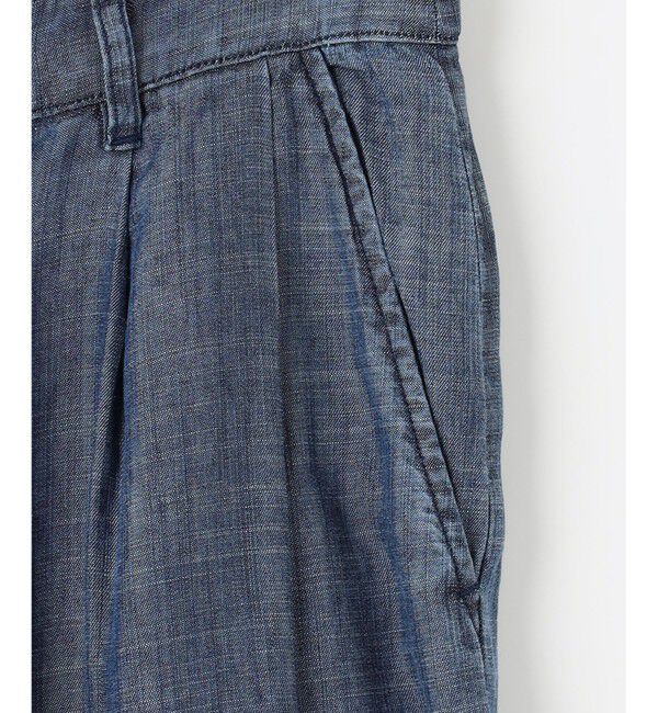 自由区「【洗える・XSサイズあり】テンセルリネンデニムワイド パンツ」|その他|