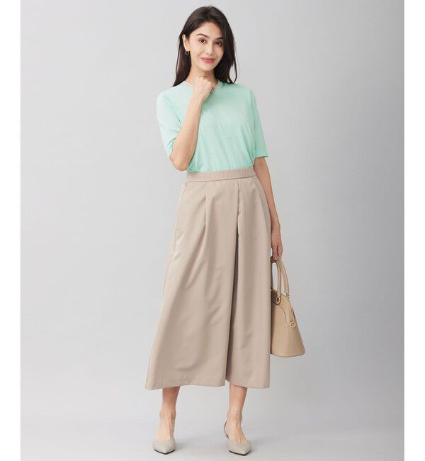 自由区「【アンサンブル対応・洗える】シャインハイゲージ5分袖 ニット」|ニット・セーター|