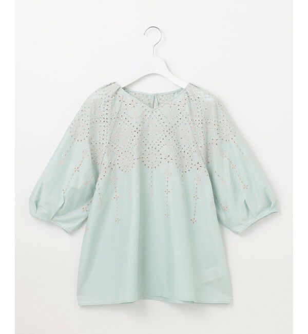 自由区「【カタログ掲載・洗える】エンブロイダリーローン ブラウス」|シャツ・ブラウス|