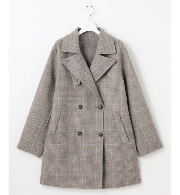 自由区「【カタログ掲載】ウールリバーチェック柄ダブルブレスト コート」|その他|