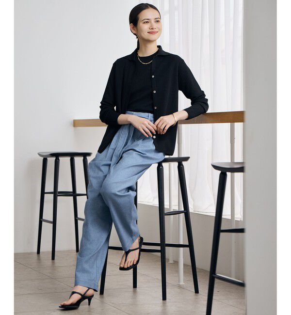 自由区「【アンサンブル対応】シアーシルクミックス カーディガン」|カーディガン|