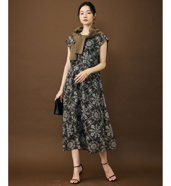 自由区「【アンサンブル対応】シアーシルクミックス カーディガン」|カーディガン|