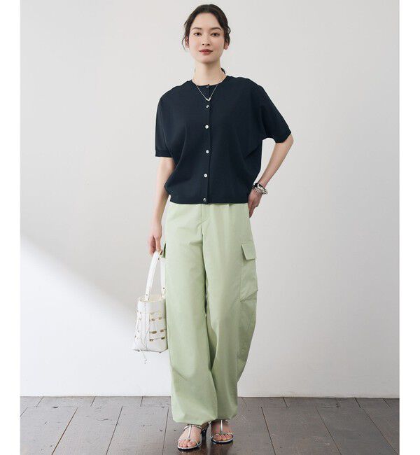 自由区「【前後着用可能】クレープストレッチドルマンスリーブ ニット」|ニット・セーター|