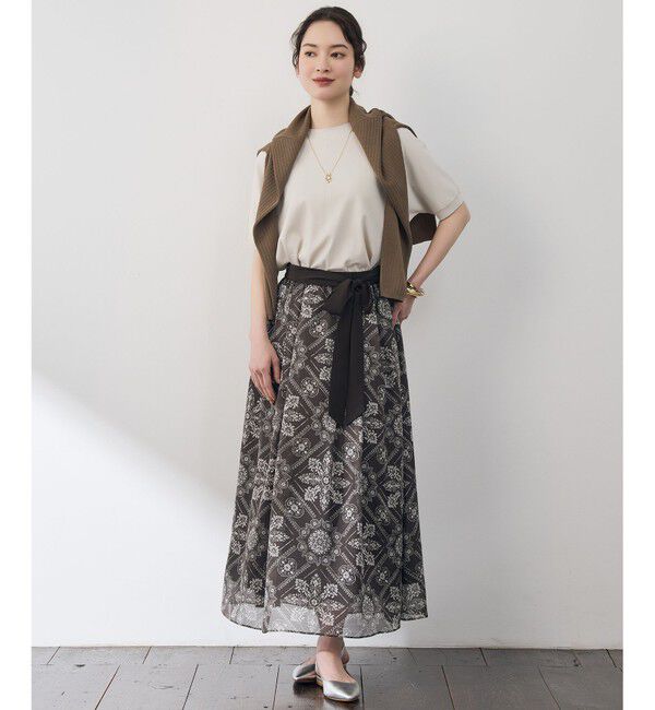 自由区「【前後着用可能】クレープストレッチドルマンスリーブ ニット」|ニット・セーター|