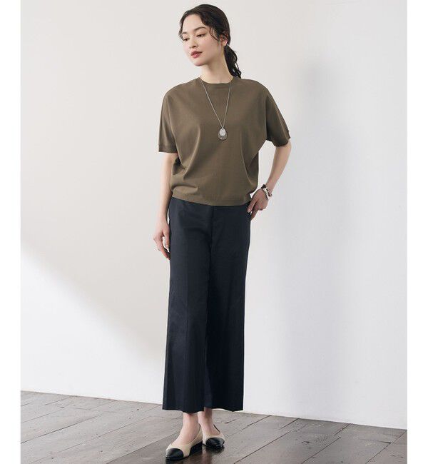 自由区「【前後着用可能】クレープストレッチドルマンスリーブ ニット」|ニット・セーター|