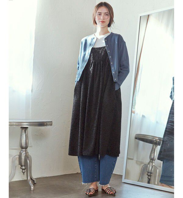 23区「【SLOW/一部店舗限定】カットジャカード キャミソールワンピース」|ドレス|