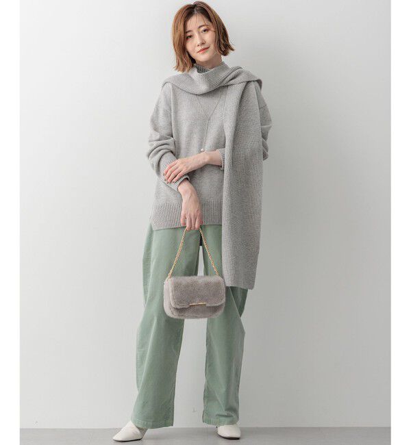 23区「【洗える】カシミヤブレンド ハイネック ニット」|ニット・セーター|