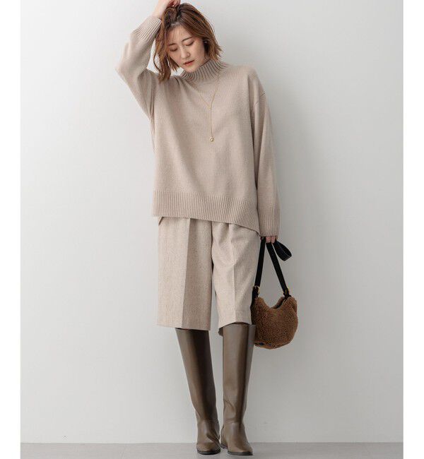 23区「【洗える】カシミヤブレンド ハイネック ニット」|ニット・セーター|