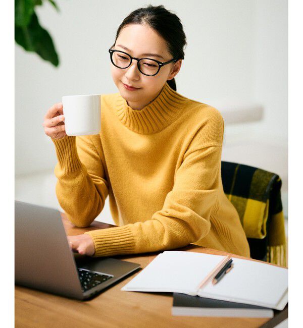 23区「【洗える】カシミヤブレンド ハイネック ニット」|ニット・セーター|