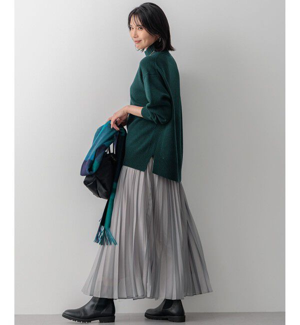 23区「【洗える】カシミヤブレンド ハイネック ニット」|ニット・セーター|