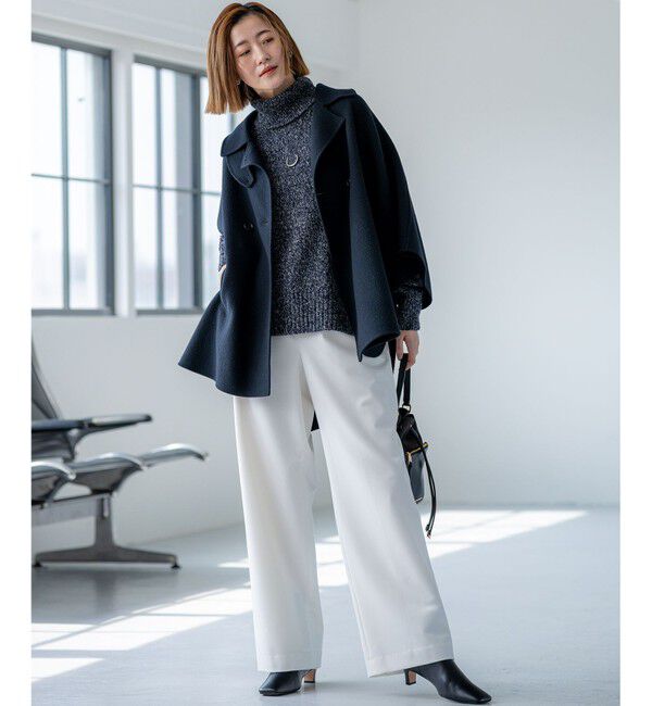 23区「【見上愛さん着用/Oggi12月号掲載】ウールライトリバー ポンチョシルエット コート」|その他|