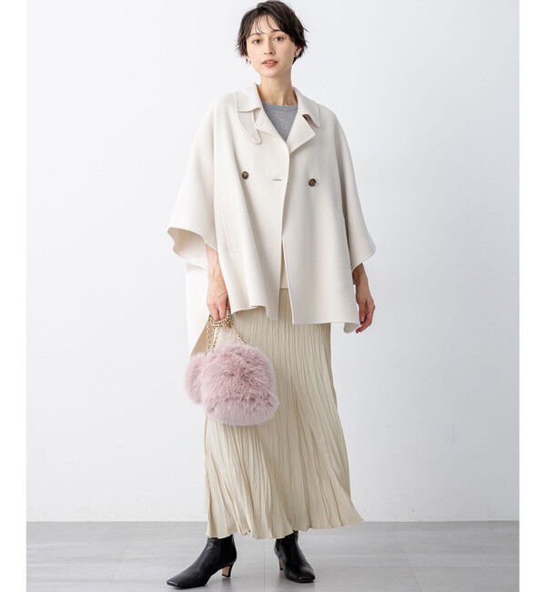 23区「【見上愛さん着用/Oggi12月号掲載】ウールライトリバー ポンチョシルエット コート」|その他|