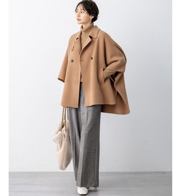 23区「【見上愛さん着用/Oggi12月号掲載】ウールライトリバー ポンチョシルエット コート」|その他|
