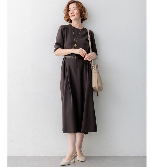 23区「ストレッチジョーゼット フレアワンピース」|ワンピース|