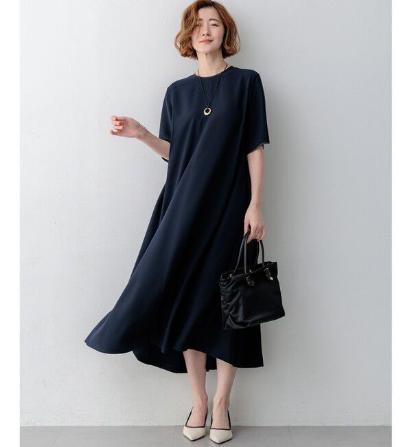 23区「ストレッチジョーゼット フレアワンピース」|ワンピース|