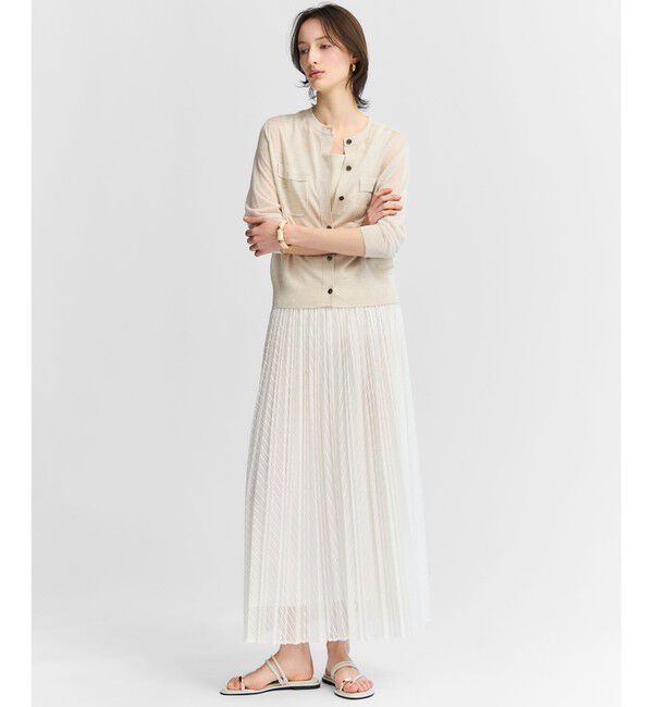 23区「レース プリーツスカート」|スカート|