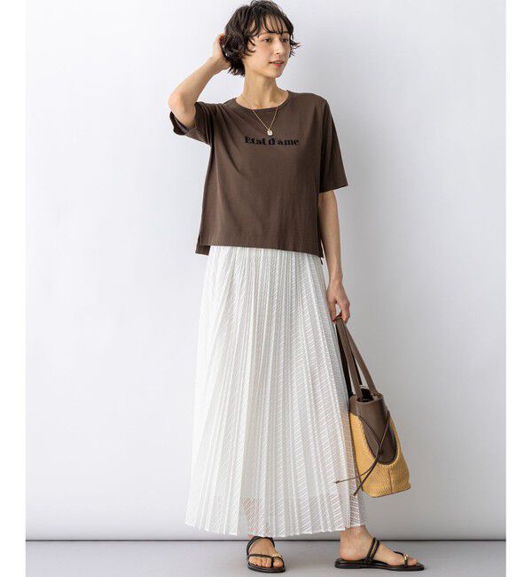 23区「レース プリーツスカート」|スカート|