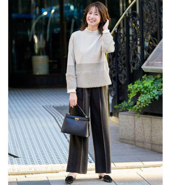 ANY SIS「フェザーブロッキング ニット」|ニット・セーター|