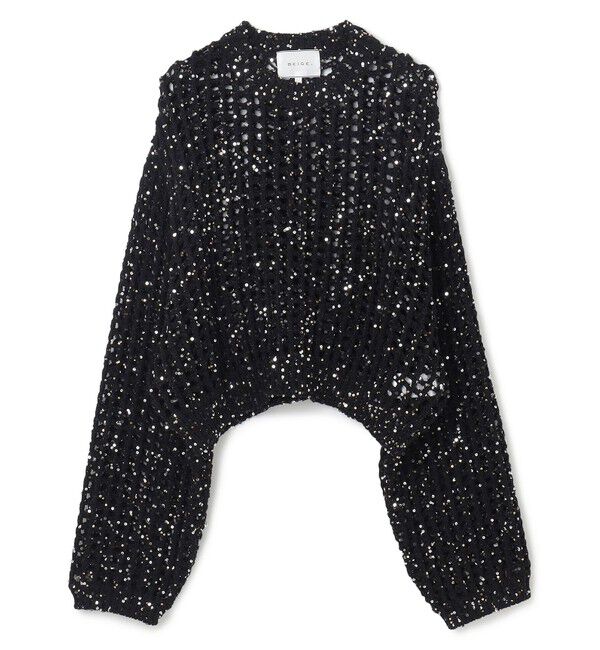 BEIGE,「【洗える】BARQUIER / スパンコールニット」|ニット・セーター|