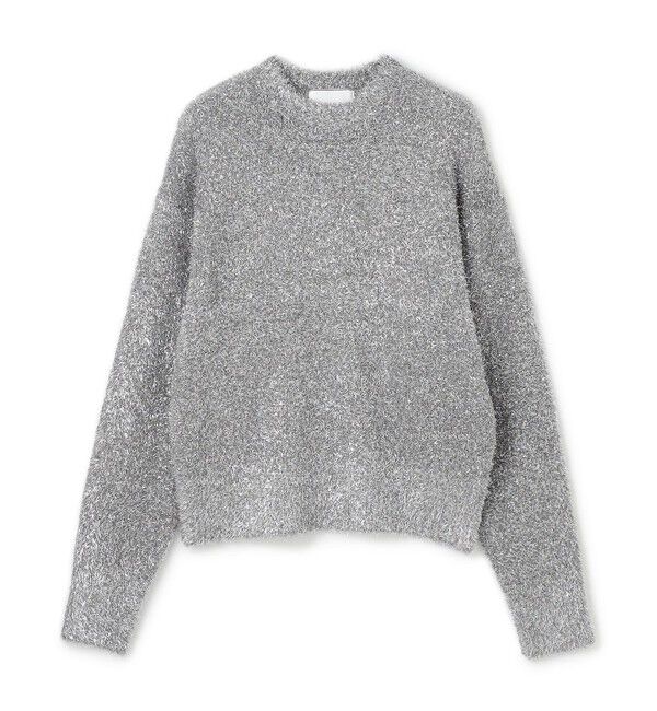 BEIGE,「【洗える】MARRONNIERS / ラメテープヤーンクルーネックニット」|ニット・セーター|