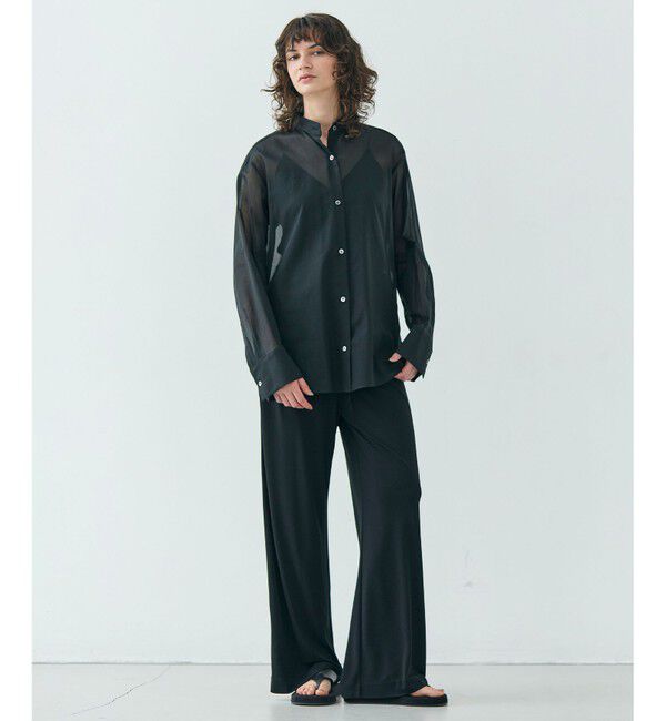 BEIGE,「【洗える】PLUMERIA / コットンシアーバックボウタイブラウス」|シャツ・ブラウス|