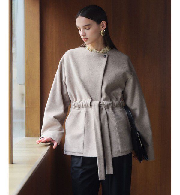 BEIGE,「LABBOCK / ウール混2WAYショートコート」|その他|Taupe