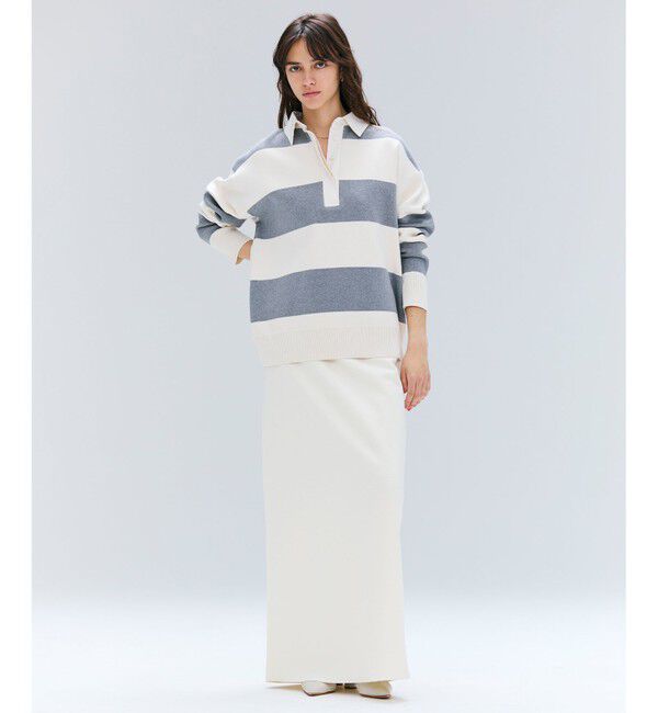 BEIGE,「【VERY NaVY12月号掲載】MONTAIGNE / イージーウエストウールロングスカート」|スカート|