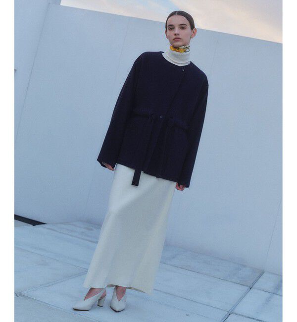 BEIGE,「【VERY NaVY12月号掲載】MONTAIGNE / イージーウエストウールロングスカート」|スカート|