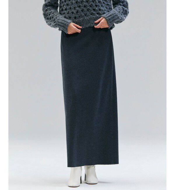 BEIGE,「【VERY NaVY12月号掲載】MONTAIGNE / イージーウエストウールロングスカート」|スカート|C.Gray