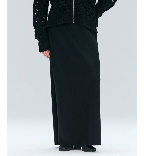 BEIGE,「【VERY NaVY12月号掲載】MONTAIGNE / イージーウエストウールロングスカート」|スカート|Black