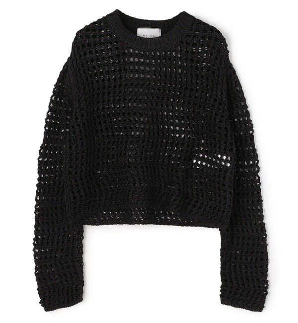 BEIGE,「UVITE / コットンメッシュクロップドニット」|ニット・セーター|