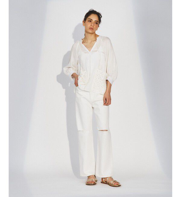 Diagram「レース切替クロシェトップ」|シャツ・ブラウス|