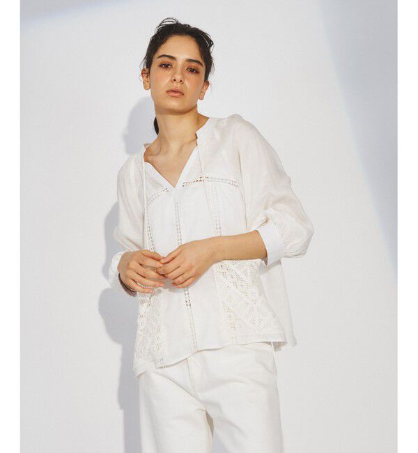 Diagram「レース切替クロシェトップ」|シャツ・ブラウス|